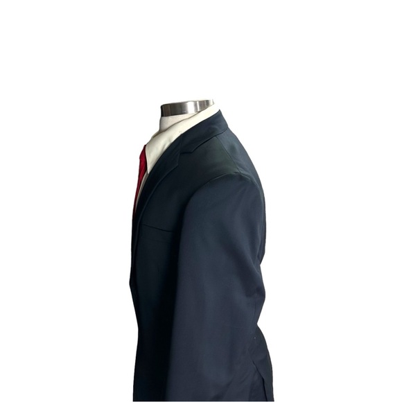 Jos A Bank Tailor Fit Mens Black 2 Button Suit Jacket Size 40L 100% Wool NWT - Picture 7 of 16